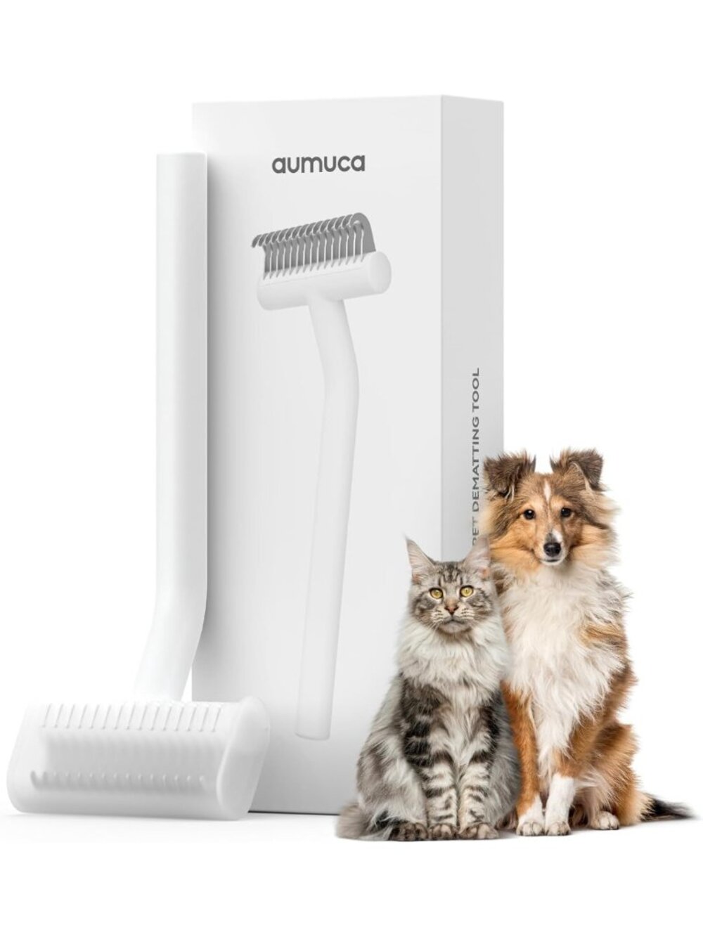 Deshedding & Dematting Comb for Dogs, Cats & Horses - Undercoat Rake Tool